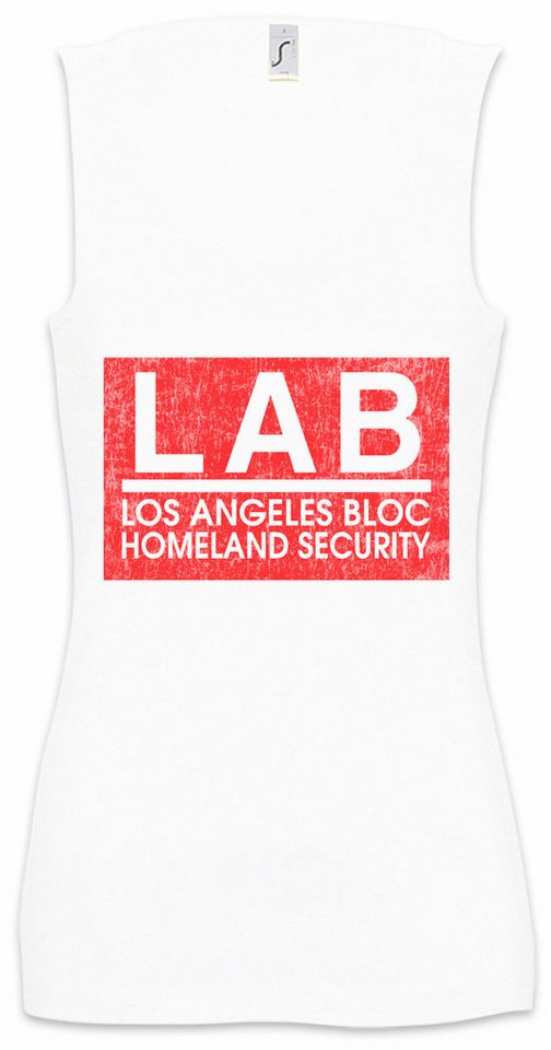 Urban Backwoods Tanktop Lab Logo Ärmelloses Damen T-Shirt Red Hats The Los Angeles Bloc Colony Security Patch Symbol Sign von Urban Backwoods