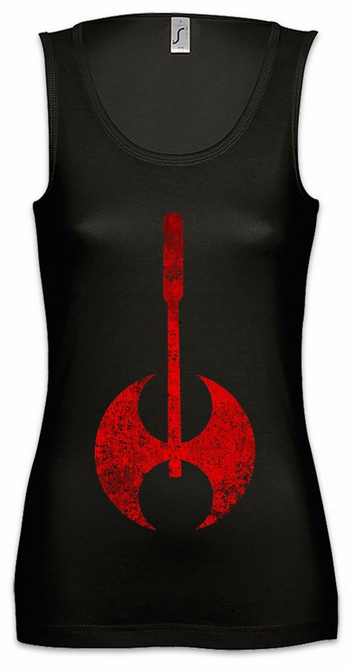 Urban Backwoods Tanktop Labyrix Symbol Ärmelloses Damen T-Shirt Minos Satan Devil Satanism 666 Pentragram Axe Teufel von Urban Backwoods