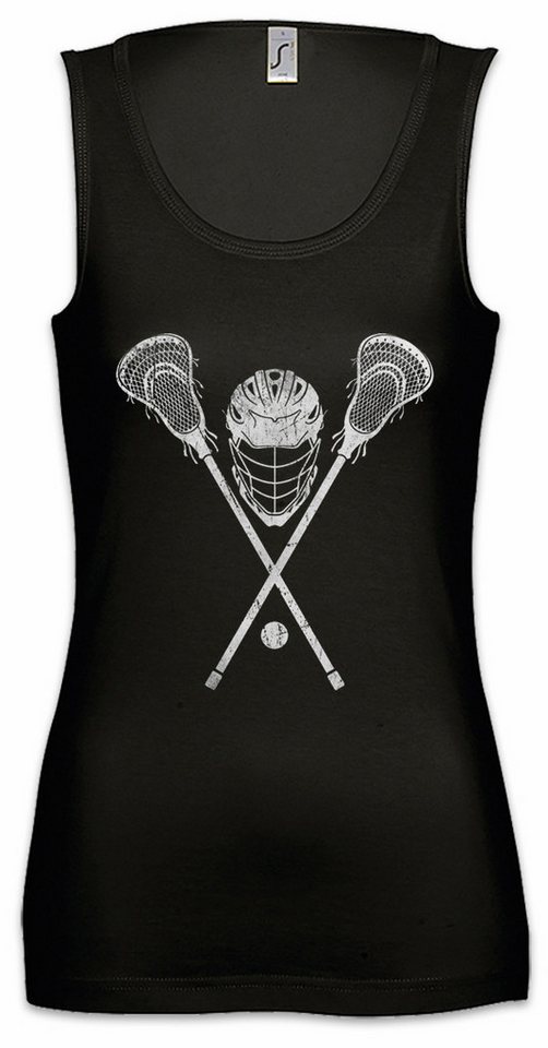 Urban Backwoods Tanktop Lacrosse Gear Ärmelloses Damen T-Shirt Spieler Passion Sport Turnier Player Lacrosseschläger La Crosse von Urban Backwoods