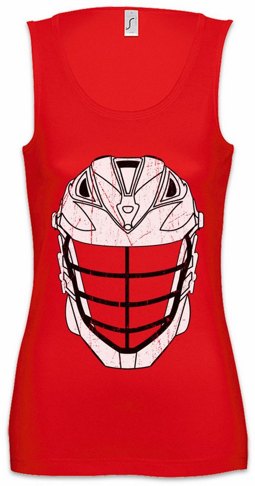 Urban Backwoods Tanktop Lacrosse Helmet Ärmelloses Damen T-Shirt La Crosse Fußball Ball Soccer Sport Passion Love Addiction von Urban Backwoods