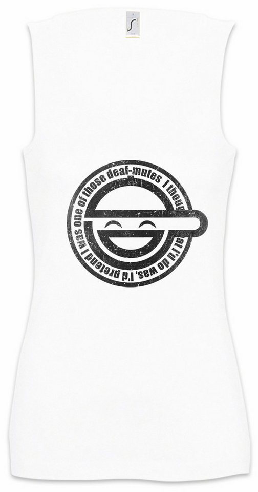 Urban Backwoods Tanktop Laughing Man Ärmelloses Damen T-Shirt Ghost In Manga The Akira Shirow Anime Fim Movie von Urban Backwoods