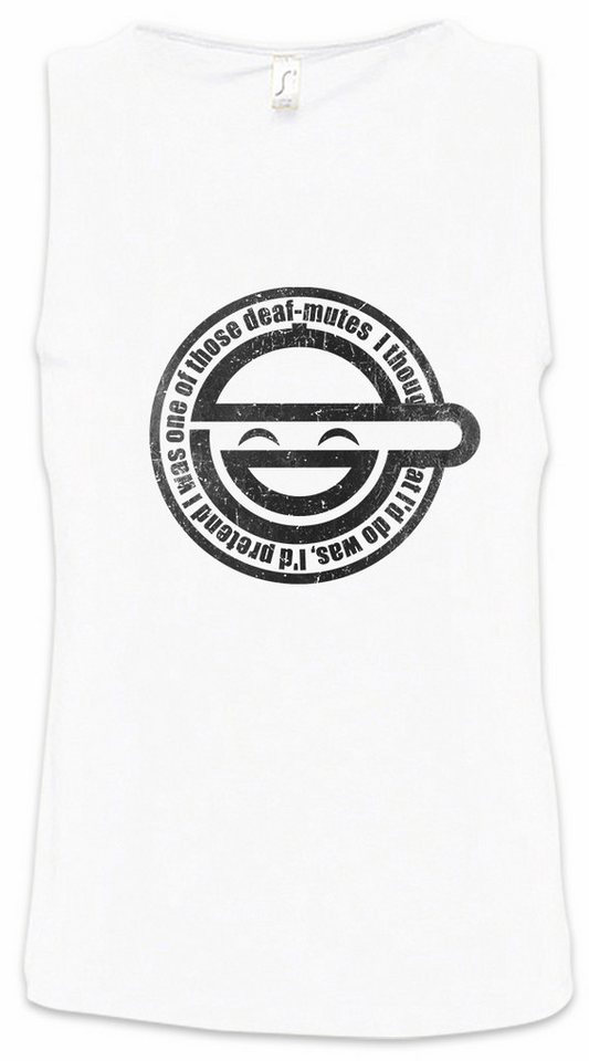 Urban Backwoods Tanktop Laughing Man Ärmelloses T-Shirt Ghost In Manga The Akira Masamune Shirow Anime Fim Movie von Urban Backwoods