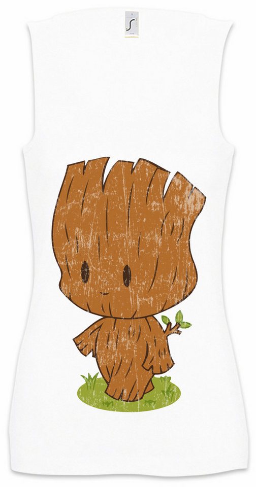 Urban Backwoods Tanktop Little Groot Ärmelloses Damen T-Shirt Guardians Fun Crossover Shirt Baby Tree Baum Galaxy von Urban Backwoods