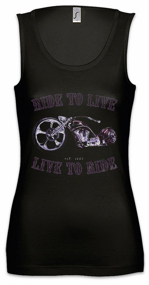Urban Backwoods Tanktop Live To Ride Ärmelloses Damen T-Shirt Ride To Live Biker Rider MC Club SOA Patch Biker von Urban Backwoods