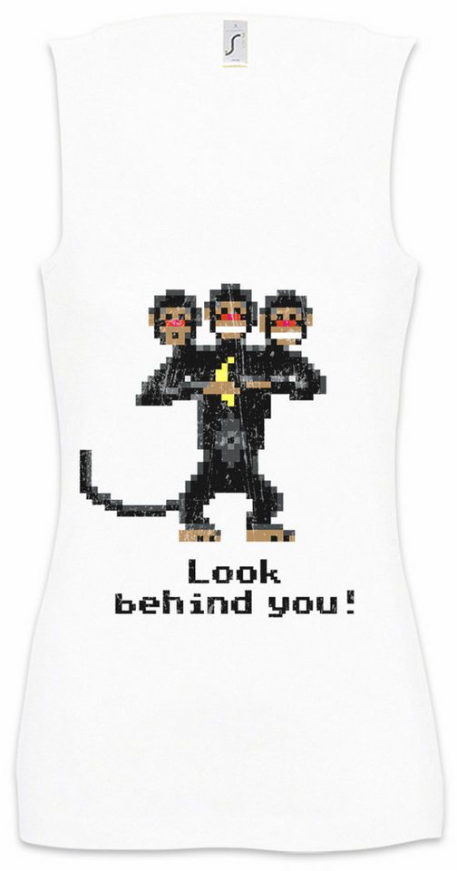 Urban Backwoods Tanktop Look Behind You Ärmelloses Damen T-Shirt Monkey The Game Secret Of Island Three Headed Monkey von Urban Backwoods