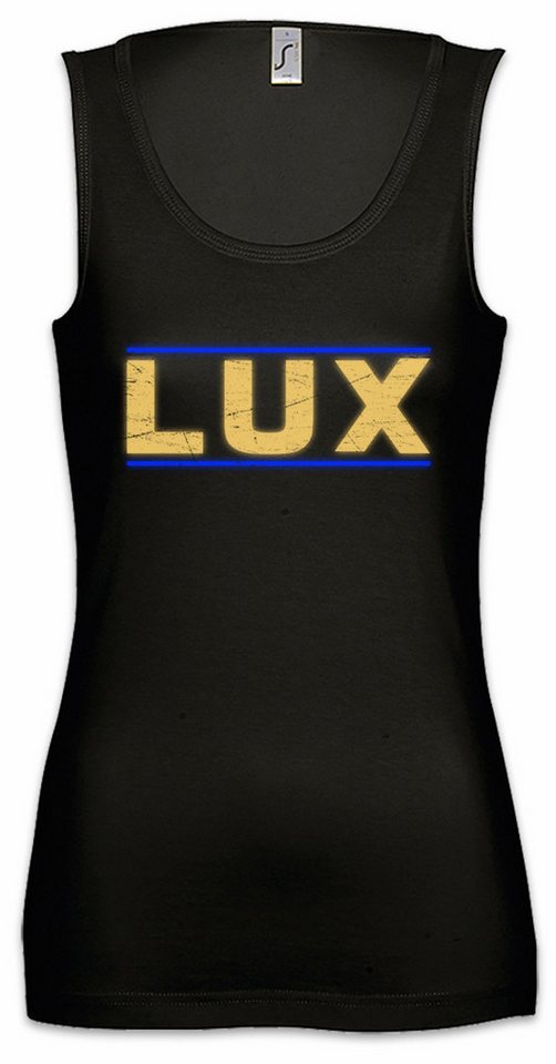 Urban Backwoods Tanktop Lux Ärmelloses Damen T-Shirt Logo Symbol Sign PC Game Games Gaming Bar Taverne Lucifer Club Nightclub von Urban Backwoods