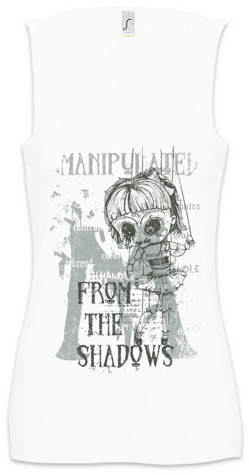 Urban Backwoods Tanktop Manipulated Shadows Ärmelloses Damen T-Shirt Puppe Marionette Puppet Player Chester Creb Urban Backwoods Tanktop Manipulated Shadows Ärmelloses Damen T-Shirt Puppe Marionette Puppet Player Chester Creb von Urban Backwoods