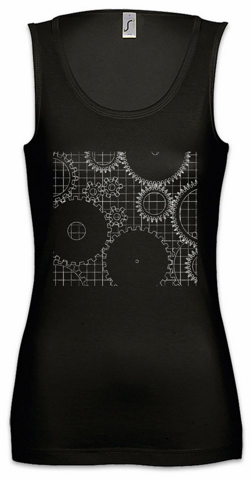 Urban Backwoods Tanktop Mechanism II Ärmelloses Damen T-Shirt Uhr Uhrmacher Clockwork Uhren Sammler Mechaniker Mechanik Collector von Urban Backwoods