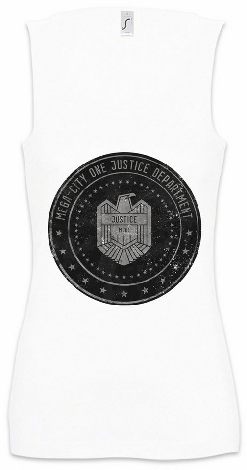 Urban Backwoods Tanktop Mega City One Justice Dept Logo IV Ärmelloses Damen T-Shirt Symbol Judge Comic Sci-Fi Adler von Urban Backwoods