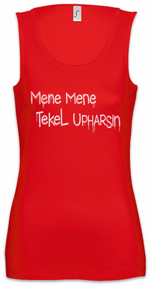 Urban Backwoods Tanktop Mene Mene Tekel Upharsin Ärmelloses Damen T-Shirt West The Road Sign Logo New Ham Allie von Urban Backwoods