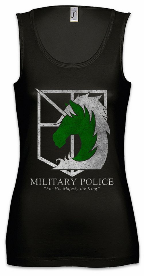 Urban Backwoods Tanktop Military Police Logo Ärmelloses Damen T-Shirt Attack On Logo Symbol Game Games Gaming Scout von Urban Backwoods