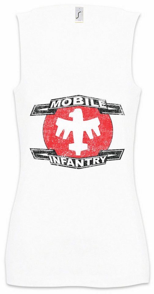 Urban Backwoods Tanktop Mobile Infantry Logo Ärmelloses Damen T-Shirt Federation Flag Starship Troopers Fahne Logo Zeichen von Urban Backwoods