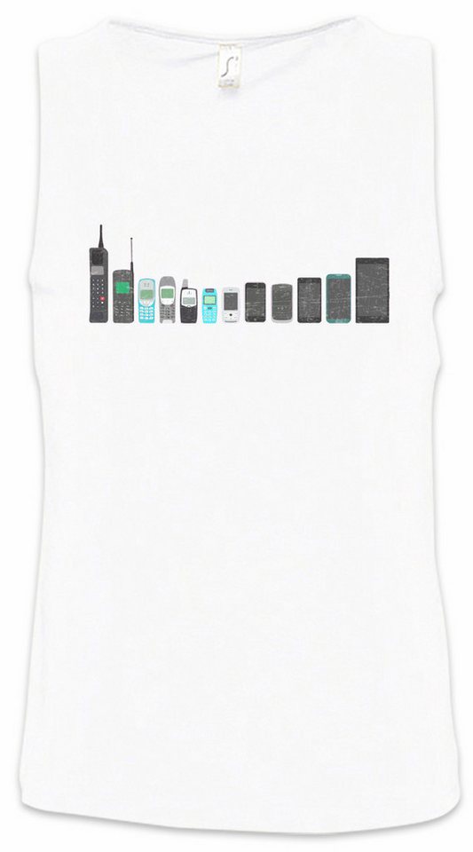 Urban Backwoods Tanktop Mobile Phone Evolution Ärmelloses T-Shirt Fun Geek Nerd Charles Darwin Hand Smartphone Entwicklung Technik von Urban Backwoods