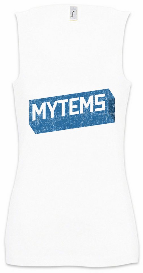 Urban Backwoods Tanktop Mytems Logo Ärmelloses Damen T-Shirt How To Sell TV Online Series Platform Sign Symbol Online von Urban Backwoods