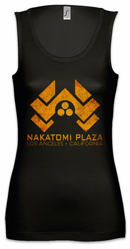 Urban Backwoods Tanktop Nakatomi Plaza Sign Ärmelloses Damen T-Shirt Shirt Stirb Skyscraper Weihnachten X-Mas Movie von Urban Backwoods
