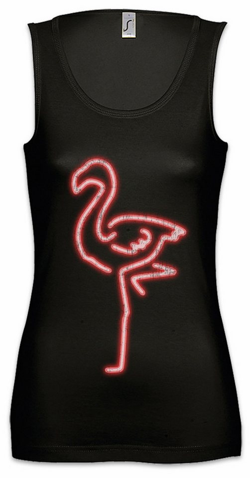 Urban Backwoods Tanktop Neon Flamingo Ärmelloses Damen T-Shirt Herz Love Liebe Unicorn Vogel Prinzessin Princess Flamingos Animal von Urban Backwoods