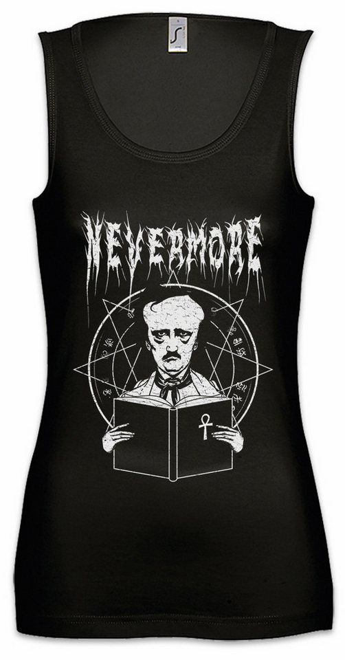 Urban Backwoods Tanktop Nevermore Ärmelloses Damen T-Shirt Edgar Portrait Allan Allen Symbol Rabe Nimmermehr Horror Autor von Urban Backwoods