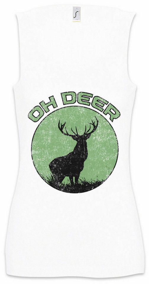 Urban Backwoods Tanktop Oh Deer Ärmelloses Damen T-Shirt Dear Hirsch Reh Jagd Jäger Bär Geweih Fun Hunt Antlers Hunter von Urban Backwoods