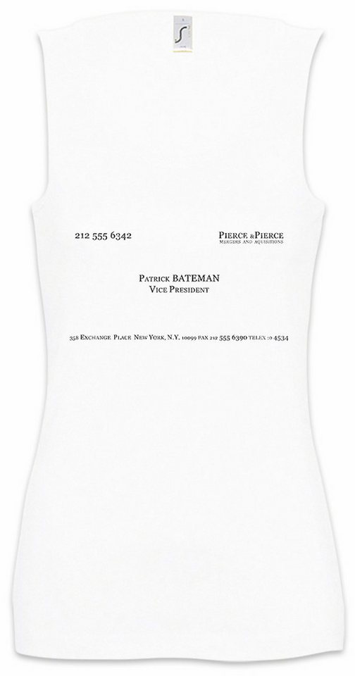 Urban Backwoods Tanktop Patrick Bateman Card Ärmelloses Damen T-Shirt American Card Insignia Zeichen Sign Logo Company von Urban Backwoods