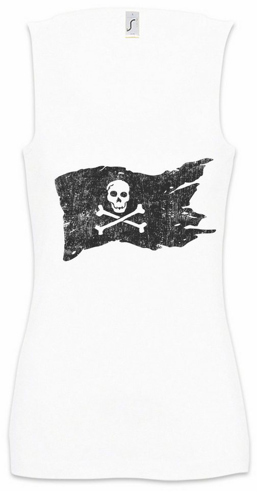 Urban Backwoods Tanktop Pirate Flag Ärmelloses Damen T-Shirt Jolly Totenkopf Rogers Crossbones Säbel Sabre Skull von Urban Backwoods