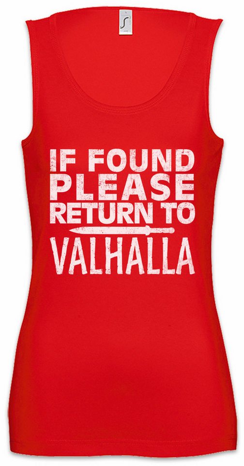 Urban Backwoods Tanktop Please Return to Valhalla Ärmelloses Damen T-Shirt Fenris Walhalla Wikinger Vikings Wotan Thor von Urban Backwoods