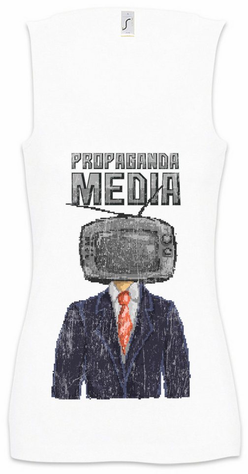 Urban Backwoods Tanktop Propaganda Media Ärmelloses Damen T-Shirt Gamer Gaming Fun Games Pixel Arcade 8 16 Bit von Urban Backwoods