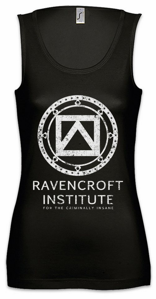Urban Backwoods Tanktop Ravencroft Institute Logo Ärmelloses Damen T-Shirt Symbol Company Osbourne Amazing Elektro Man von Urban Backwoods