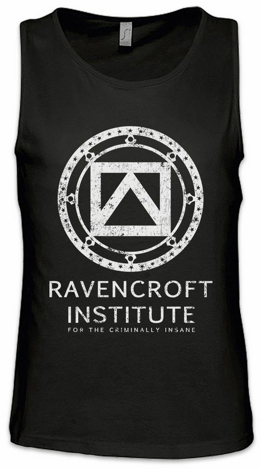 Urban Backwoods Tanktop Ravencroft Institute Logo Ärmelloses T-Shirt Symbol Company Spider Osbourne Amazing Elektro Man von Urban Backwoods