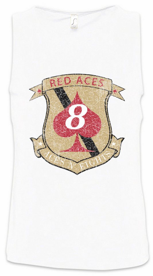 Urban Backwoods Tanktop Red Aces Squadron Patch Ärmelloses T-Shirt Lieutenant Galactica Space Ship Star Battlestar Raumschiff von Urban Backwoods