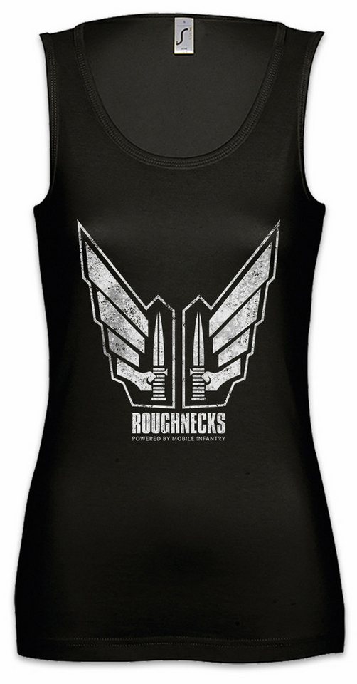 Urban Backwoods Tanktop Ricos Roughnecks Ärmelloses Damen T-Shirt Tattoo Flag Starship Movie Symbol Sign Mobile Infantry von Urban Backwoods