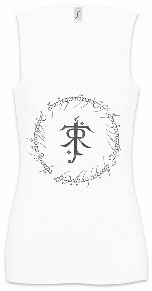 Urban Backwoods Tanktop Ring Text Ärmelloses Damen T-Shirt Lord of Herr der Mordor the Rings Gondor Frodo Sauron Symbol von Urban Backwoods