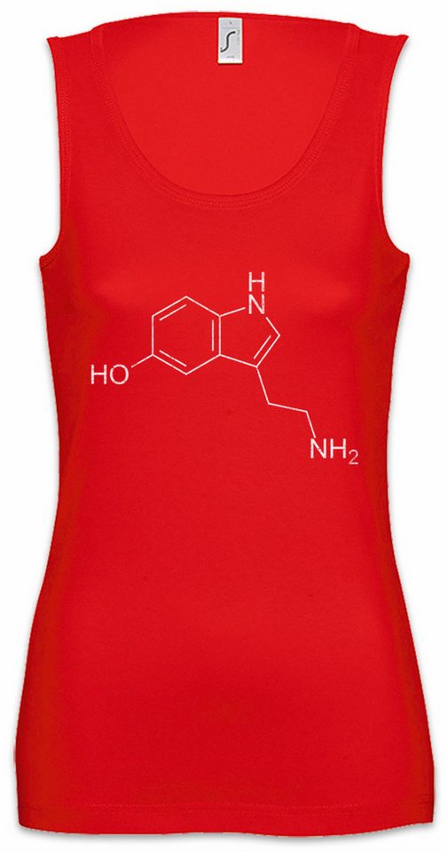 Urban Backwoods Tanktop Serotonin Molecule Lifting Ärmelloses Damen T-Shirt Fun Geek Nerd Teacher Lehrer Chemie Coffee von Urban Backwoods