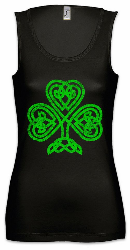 Urban Backwoods Tanktop Shamrock Irish Knot I Ärmelloses Damen T-Shirt Cloverleaf Irland Kleeblatt Irish Green Fighting von Urban Backwoods