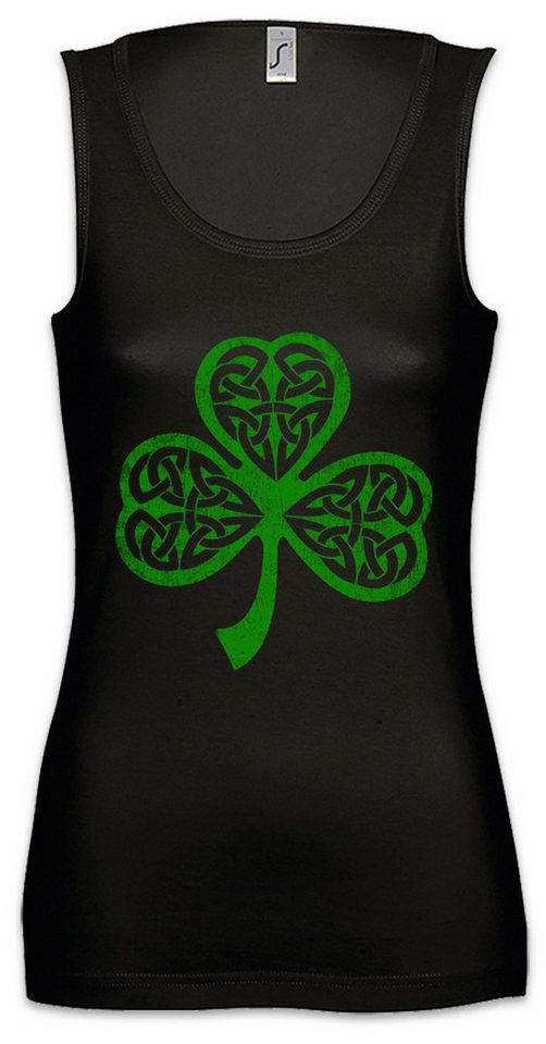 Urban Backwoods Tanktop Shamrock Irish Knot II Ärmelloses Damen T-Shirt Cloverleaf Irland Kleeblatt Irish Green Fighting von Urban Backwoods