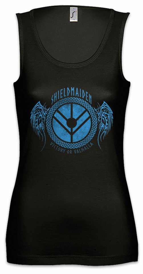 Urban Backwoods Tanktop Shieldmaiden I Ärmelloses Damen T-Shirt Schildmaid Walhalla Odin Thor Viking Vikings Norse Asgard von Urban Backwoods