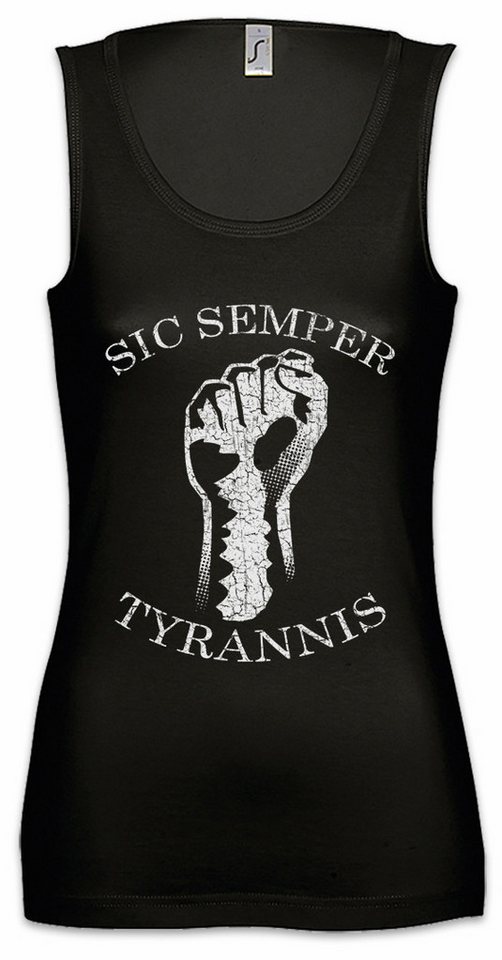 Urban Backwoods Tanktop Sic Semper Tyrannis II Ärmelloses Damen T-Shirt Thus Always To Tyrants United States Marcus Junius von Urban Backwoods