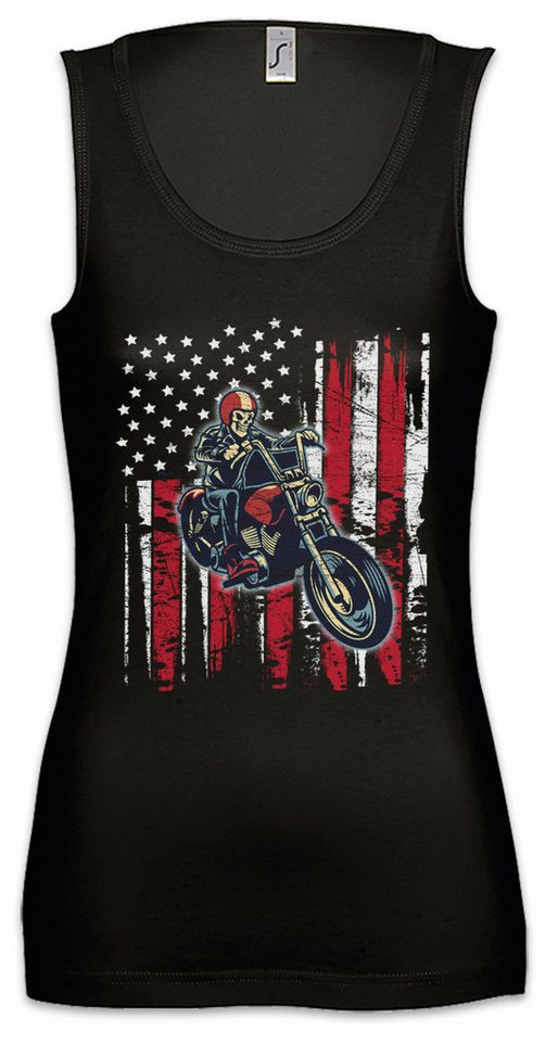 Urban Backwoods Tanktop Skeleton Biker Ärmelloses Damen T-Shirt Biker Club MC Rocker Adler Motorradfahrer Criminal Gangster Outlaw von Urban Backwoods