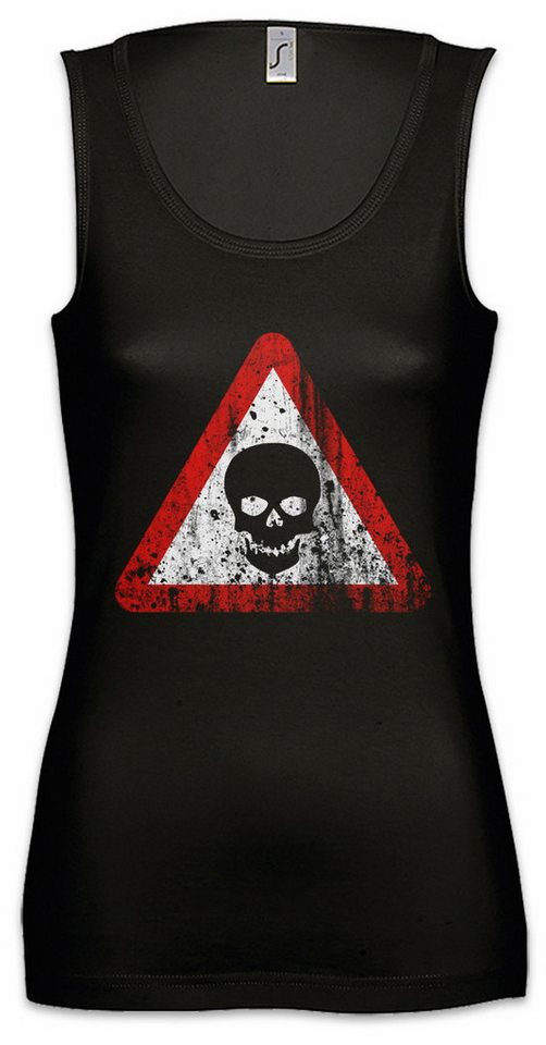 Urban Backwoods Tanktop Skull Sign Ärmelloses Damen T-Shirt Gothic Horror Schädel Medieval Lovecraft Logo Insignia Symbol von Urban Backwoods