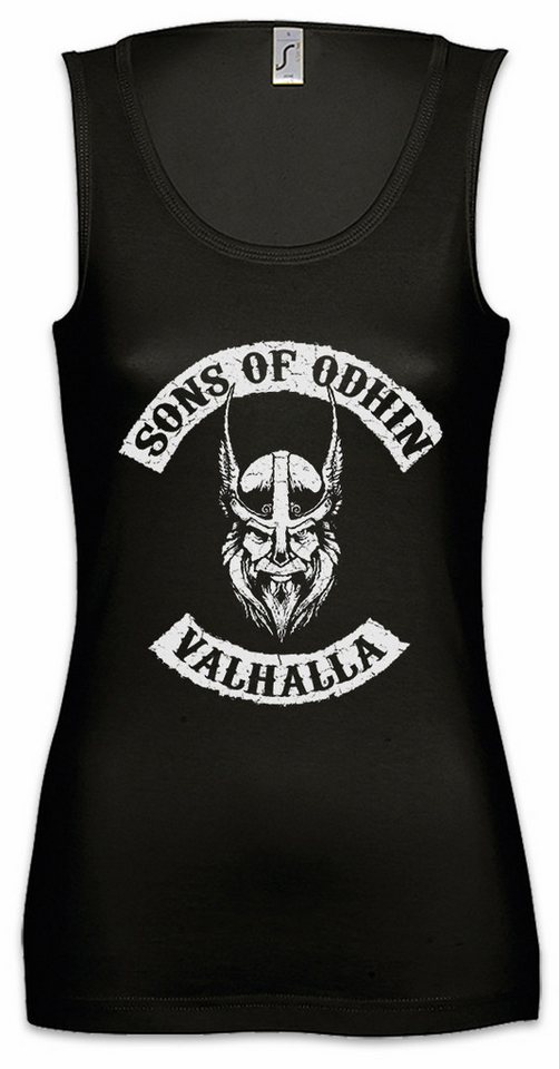Urban Backwoods Tanktop Sons Of Odhin Ärmelloses Damen T-Shirt Club MC Motorrad Biker Rocker Walhalla Wikinger Vikings Odhin von Urban Backwoods