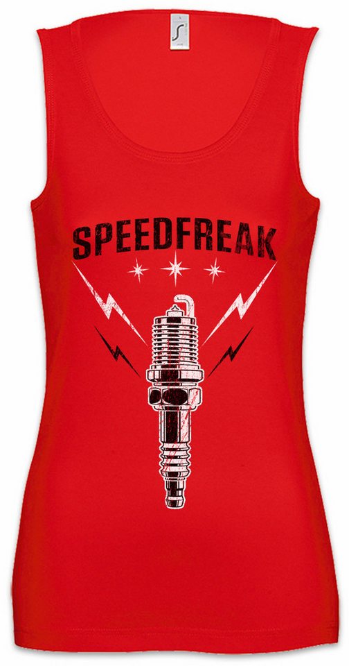 Urban Backwoods Tanktop Speedfreak Ärmelloses Damen T-Shirt Race Racing Car Auto Driver Racer Petrol Head Fun Engine von Urban Backwoods