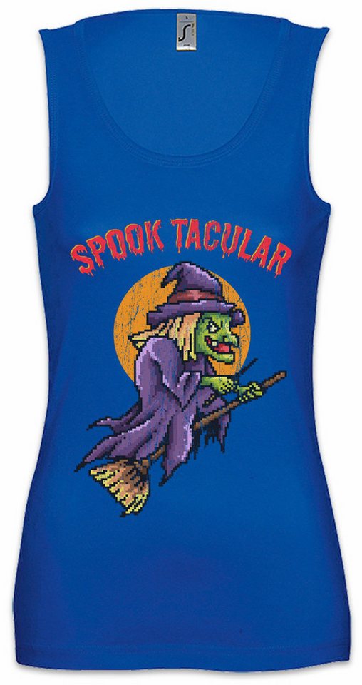 Urban Backwoods Tanktop Spooktacular Ärmelloses Damen T-Shirt Halloween Witch Hexe Hexenkessel Retro Blocksberg Walpurgisnacht Gamer von Urban Backwoods