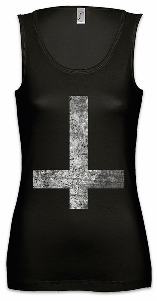 Urban Backwoods Tanktop St. Peter's Cross Ärmelloses Damen T-Shirt Petrine Kreuz Latin Teufel Satanism Satanismus Pentacle von Urban Backwoods