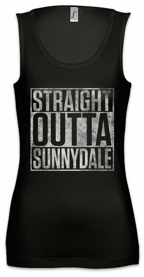 Urban Backwoods Tanktop Straight Outta Sunnydale Ärmelloses Damen T-Shirt Buffy Xander Willow Rupert Cordelia Angel Oz von Urban Backwoods