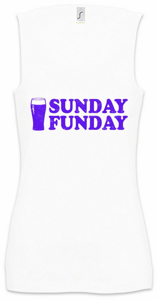 Urban Backwoods Tanktop Sunday Funday Ärmelloses Damen T-Shirt Bier Beer Wochenende Weekend Booze Ale Joke Comedy von Urban Backwoods