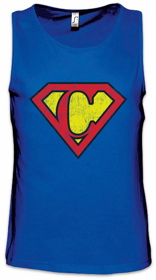 Urban Backwoods Tanktop Super C Ärmelloses T-Shirt Buchstabe Initialen Vorname Nachname Man Fasching Karneval Kostüm Costume von Urban Backwoods