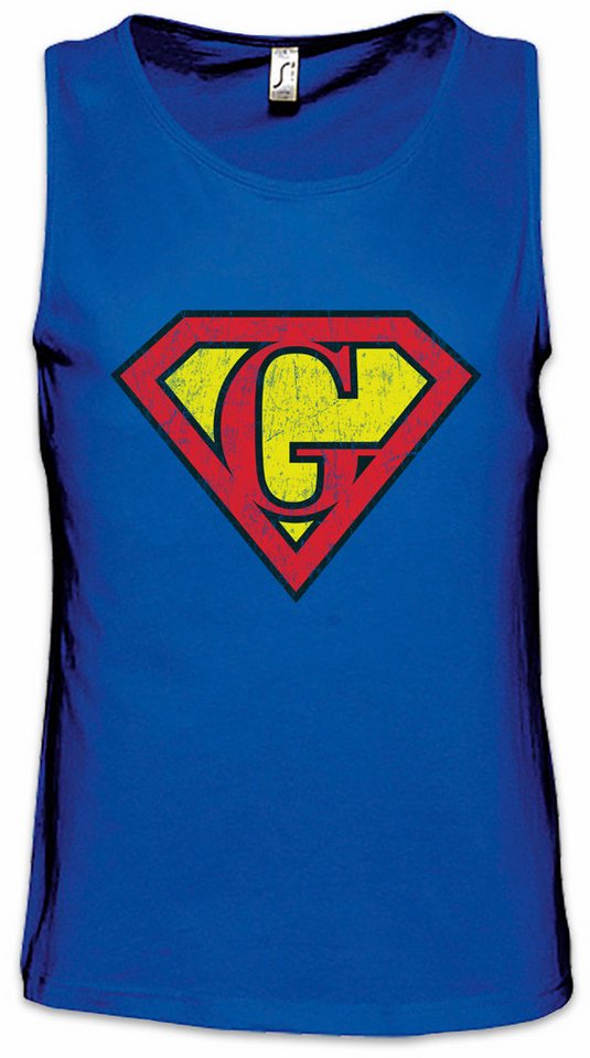 Urban Backwoods Tanktop Super G Ärmelloses T-Shirt Buchstabe Initialen Vorname Nachname Man Fasching Karneval Kostüm Costume von Urban Backwoods