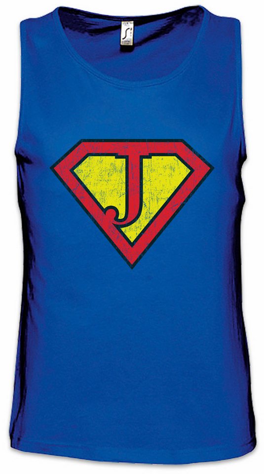 Urban Backwoods Tanktop Super J Ärmelloses T-Shirt Buchstabe Initialen Vorname Nachname Man Fasching Karneval Kostüm Costume von Urban Backwoods