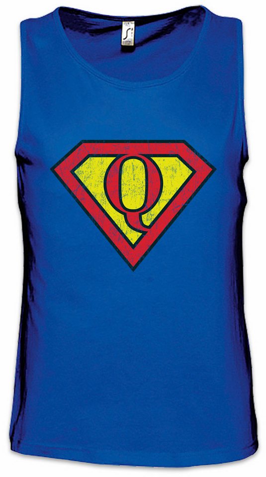 Urban Backwoods Tanktop Super Q Ärmelloses T-Shirt Buchstabe Initialen Vorname Nachname Man Fasching Karneval Kostüm Costume von Urban Backwoods