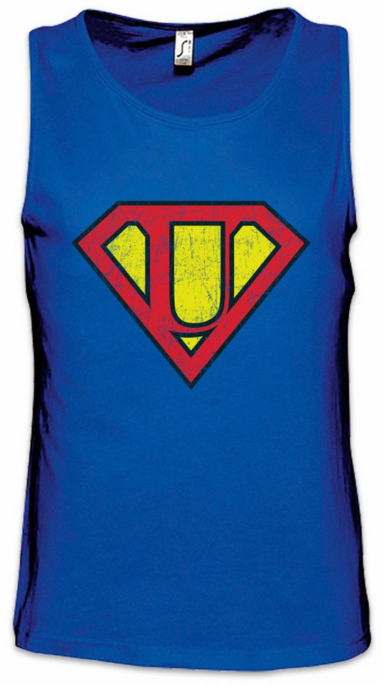 Urban Backwoods Tanktop Super U Ärmelloses T-Shirt Buchstabe Initialen Vorname Nachname Man Fasching Karneval Kostüm Costume von Urban Backwoods