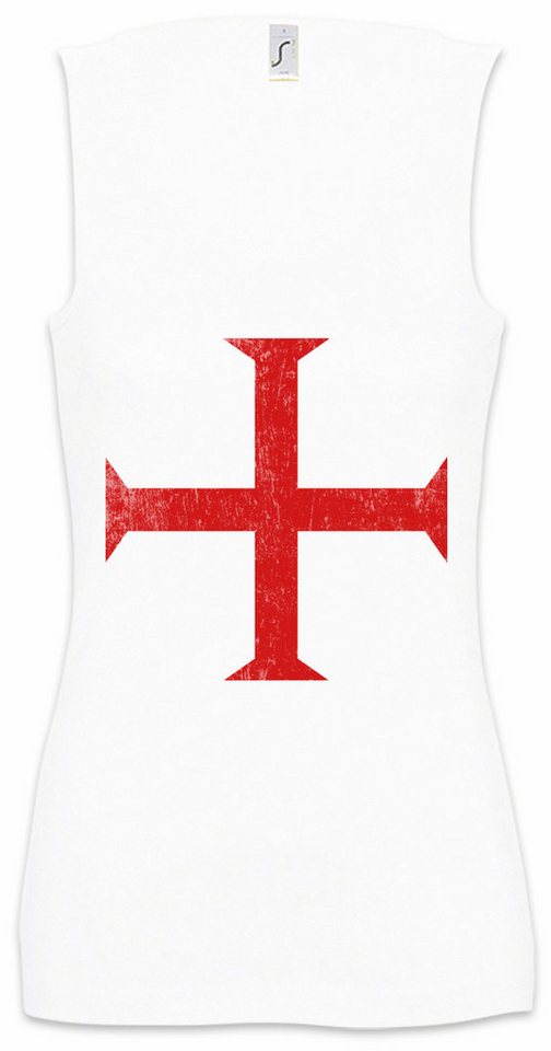 Urban Backwoods Tanktop Templar Cross II Ärmelloses Damen T-Shirt Rotes Templer Orden Kreuz Ordo Red Ritter Tempelritter von Urban Backwoods